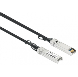 INTELLINET SFP+ 10G Passive DAC Twinax Cable SFP+ to SFP+ 5 m 14 ft. MSA-compliant Direct Attach Copper AWG 24 Black