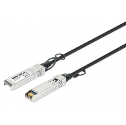 INTELLINET SFP+ 10G Passive DAC Twinax Cable SFP+ to SFP+ 1 m 3 ft. MSA-compliant Direct Attach Copper AWG 30 Black