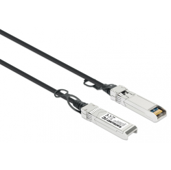 INTELLINET SFP+ 10G Passive DAC Twinax Cable SFP+ to SFP+ 1 m 3 ft. HPE-compatible Direct Attach Copper AWG 30 Black