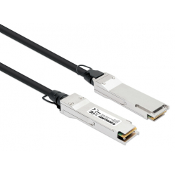 INTELLINET QSFP+ 40G Passive DAC Twinax Cable QSFP+ to QSFP+ 1 m 3 ft. MSA-compliant Direct Attach Copper AWG 30 Black