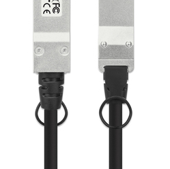 INTELLINET QSFP+ 40G Passive DAC Twinax Cable QSFP+ to QSFP+ 1 m 3 ft. MSA-compliant Direct Attach Copper AWG 30 Black