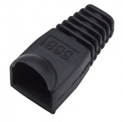 INTELLINET Oslonka Wtyku RJ45 6.2mm Czarna 10 sztuk