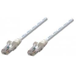 INTELLINET Network Cable Cat6 U/UTP 7.5m 25ft. White RJ-45 Male RJ-45 Male Gold-plated contacts Polybag