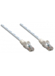 INTELLINET Network Cable Cat6 U/UTP 7.5m 25ft. White RJ-45 Male RJ-45 Male Gold-plated contacts Polybag