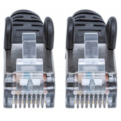 INTELLINET 313841 patch cable RJ45 Cat.6A S/FTP PIMF 0.5m black
