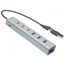 I-TEC USB-C/USB-A Charging Metal HUB 7 Port 3x USB-C 3.2 Gen. 1 4x USB-A 3.2 Gen. 1