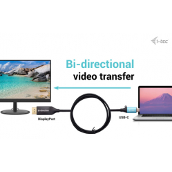 I-TEC USB-C DisplayPort Bi-Directional Cable Adapter 8K/30Hz 150cm compatible with Thunderbolt 3/4