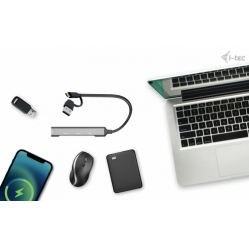 I-TEC USB-A/USB-C Metal HUB 1x USB-C 3.1 + 3x USB 2.0