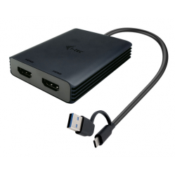 I-TEC USB-A/USB-C Dual 4K HDMI Video Adapter 2x 4K HDMI Display Adapter with DisplayLink Chip 6950