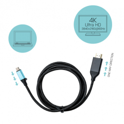 I-TEC USB C HDMI Cable Adapter 4K 60 Hz 200cm compatible with Thunderbolt 3