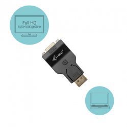 I-TEC Adapter DisplayPort to VGA resolution Full-HD FHD/60 Hz gold-plated DP-connector