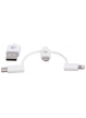 MANHATTAN 3w1 USB-A 2.0 na Lightning USB-C Micro-USB 1m Bialy