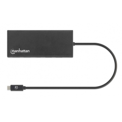 MANHATTAN Adapter USB-C Multiport do 2x HDMI/RJ45/2x USB-A/USB-C PD