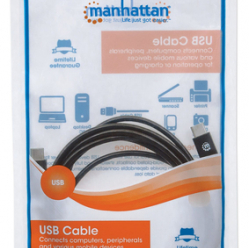 MANHATTAN Hi-Speed USB 2.0 Type-C M/M 480 Mbps 2 m czarny