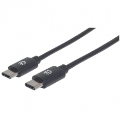 MANHATTAN USB 2.0 C Device Cable 3m Hi-Speed USB 2.0 Type-C Male to Type-C Male 480 Mbps 3 m (10 ft.) Black