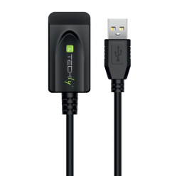 TECHLY Przedluzacz Aktywny USB 2.0 A-A M/F 5m Czarny