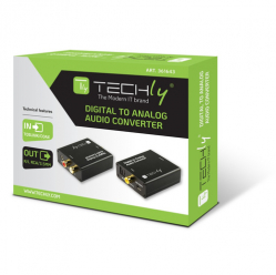 TECHLY Przetwornik DAC Toslink Coaxial do Analog RCA L/R i 3.5mm