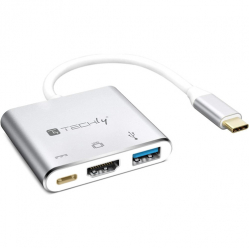 TECHLY Adapter USB-C Multiport na HDMI/USB-A 3.0/USB-C PD