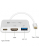 TECHLY Adapter USB-C Multiport na HDMI/USB-A 3.0/USB-C PD