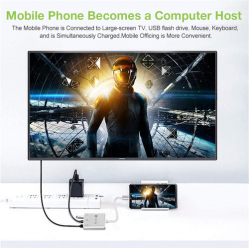 TECHLY Adapter USB-C Multiport na HDMI/USB-A 3.0/USB-C PD