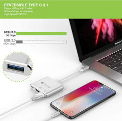 TECHLY Adapter USB-C Multiport na HDMI/USB-A 3.0/USB-C PD