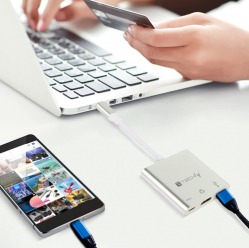 TECHLY Adapter USB-C Multiport na HDMI/USB-A 3.0/USB-C PD