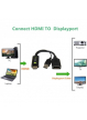 TECHLY Adapter HDMI z Zasilaniem USB na DisplayPort 4K 30Hz