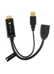 TECHLY Adapter HDMI z Zasilaniem USB na DisplayPort 4K 30Hz