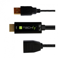 TECHLY Adapter HDMI z Zasilaniem USB na DisplayPort 4K 30Hz