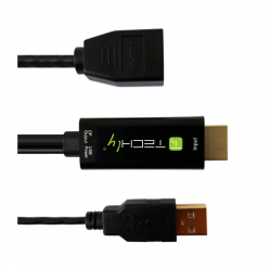 TECHLY Adapter HDMI z Zasilaniem USB na DisplayPort 4K 30Hz