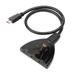 TECHLY 3-Portowy Przelacznik HDMI 3x1 4K 30Hz Pigtail