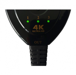 TECHLY 3-Portowy Przelacznik HDMI 3x1 4K 30Hz Pigtail