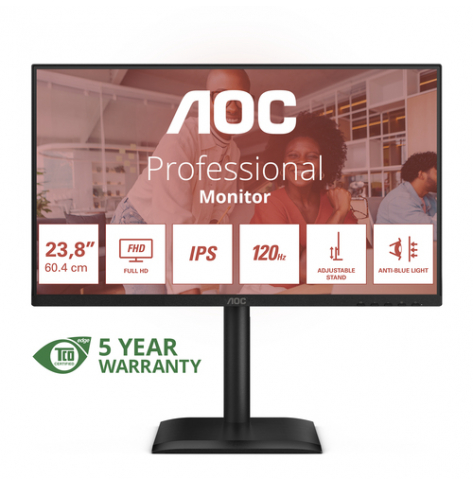 AOC 24E4U 23.8 FHD IPS 120Hz 4ms  D-Sub HDMI DP HUB USB PIVOT