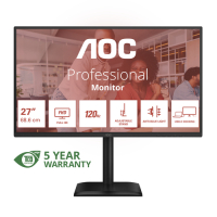 Monitor AOC 27E4CV 27 FHD IPS 120Hz 4ms 300cd ?m2 HDMI DP USB-C PD90W RJ45 HUB USB Speakers