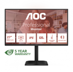 AOC Q27E4U 27 WQHD IPS 120Hz 4ms HDMI2.0 DP USB3.2 HUB USB Pivot Speakers