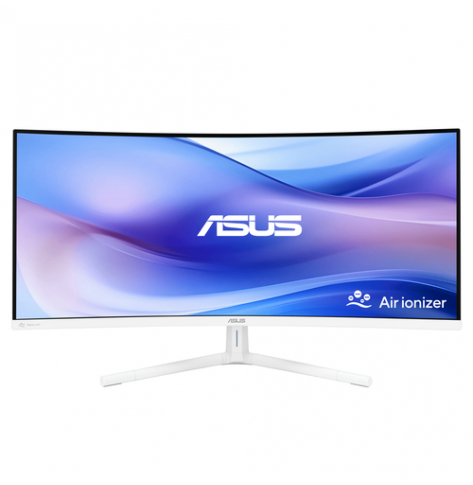 Monitor ASUS VU34WCIP-W 34 VA WLED Curved 1500R UWQHD 100Hz  1ms HDMI DP USB-C USB Hub: 4xUSB 3.2 G1 Type-A White