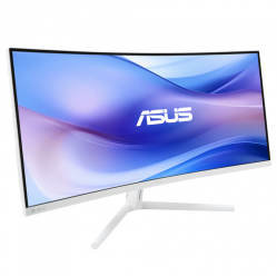 Monitor ASUS VU34WCIP-W 34 VA WLED Curved 1500R UWQHD 100Hz  1ms HDMI DP USB-C USB Hub: 4xUSB 3.2 G1 Type-A White