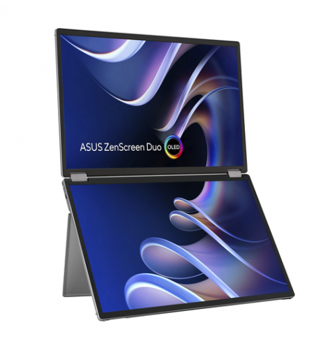 ASUS ZenScreen Duo OLED MQ149CD 14 OLED WUXGA 16:10 400cd/m2 1ms MiniHDMI 2xUSB-C USB Hub: 4xUSB 3.2 G1 Type-A