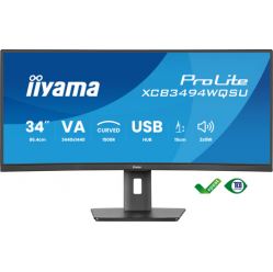 IIYAMA 34 UW Curved VA-panel 4K 120Hz 04ms MPRT Speakers DisplayPort 2xHDMI USB HUB 2x 3.2 2xC Adaptive