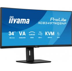Monitor IIYAMA XCB3497WQSNP 34 UW Curved VA-panel 4K 120Hz 04ms Speakers USB-C Dock DisplayPort 2xHDMI