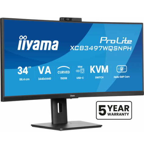Monitor IIYAMA XCB3497WQSNPH-B1 34 VA 4K 0.4ms 2xHDMI DP USB