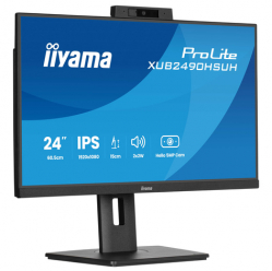 IIYAMA XUB2490HSUH-B2 24 IPS FHD Windows Hello Webcam 5MP 15cm Height Adj. Stand 4ms Speakers HDMI DP