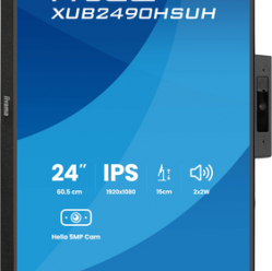 IIYAMA XUB2490HSUH-B2 24 IPS FHD Windows Hello Webcam 5MP 15cm Height Adj. Stand 4ms Speakers HDMI DP