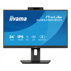 IIYAMA XUB2490HSUH-B2 24 IPS FHD Windows Hello Webcam 5MP 15cm Height Adj. Stand 4ms Speakers HDMI DP