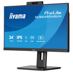 IIYAMA XUB2490HSUH-B2 24 IPS FHD Windows Hello Webcam 5MP 15cm Height Adj. Stand 4ms Speakers HDMI DP