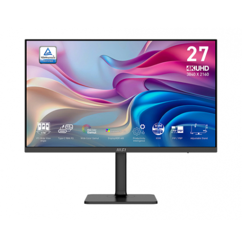 MSI Modern MD272UPHG 27ich UHD IPS 400cd/m2 4ms 2xHDMI2.0 DP USB Type C DP alt PD98W HUB USB Speakers