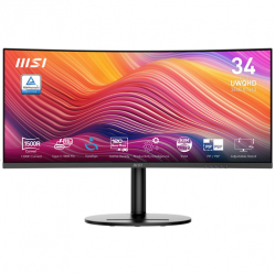 MSI Modern MD342CQP 34 VA UWQHD Curved 120Hz  1ms 2xHDMI2.0 DP USB-C DP ALT PD98W Speakers Heith Adj.