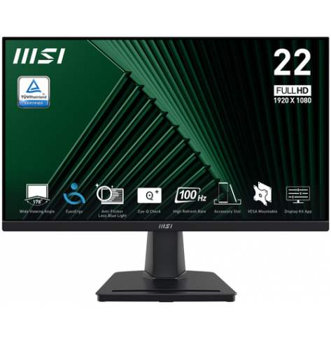 MSI PRO MP225V E2 21.5 VA FHD 100Hz  4ms D-SUB HDMI