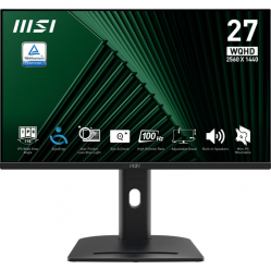 Monitor MSI PRO MP273QP E2 27 IPS WQHD 100Hz  1ms 2xHDMI DP Black