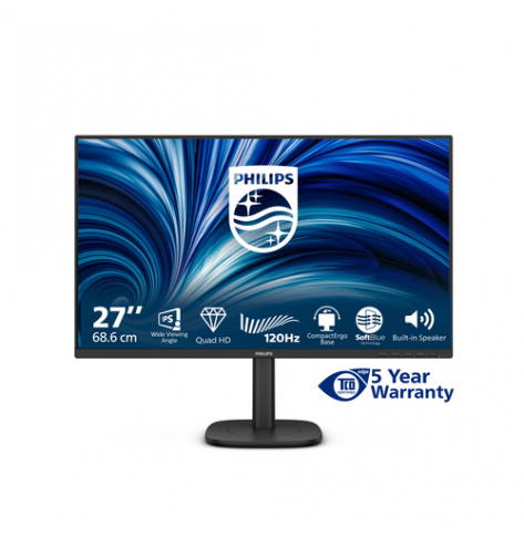 Monitor PHILIPS 27B2N3500J/00 27 QHD 120Hz IPS Flat H/A 150 MM TUV EyeSafe certified USB HUB SPEAKERS DPx1 HDMIx2 350cd/m2